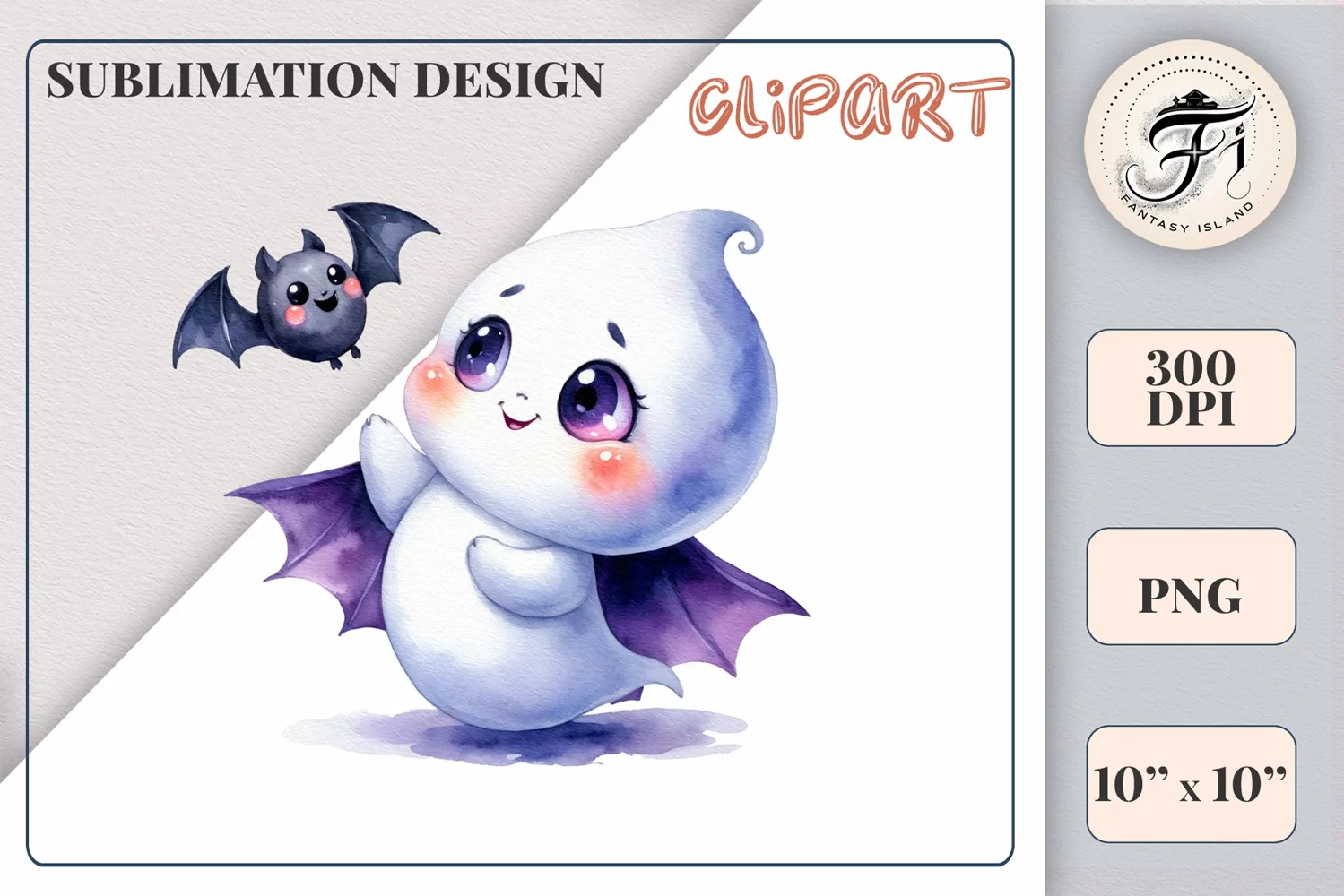 Add a touch of magic to your Halloween with our charming watercolor ghost clipart. Perfect for printing, decorations, cards, and other creative projects. Available for download in PNG format with a transparent background!