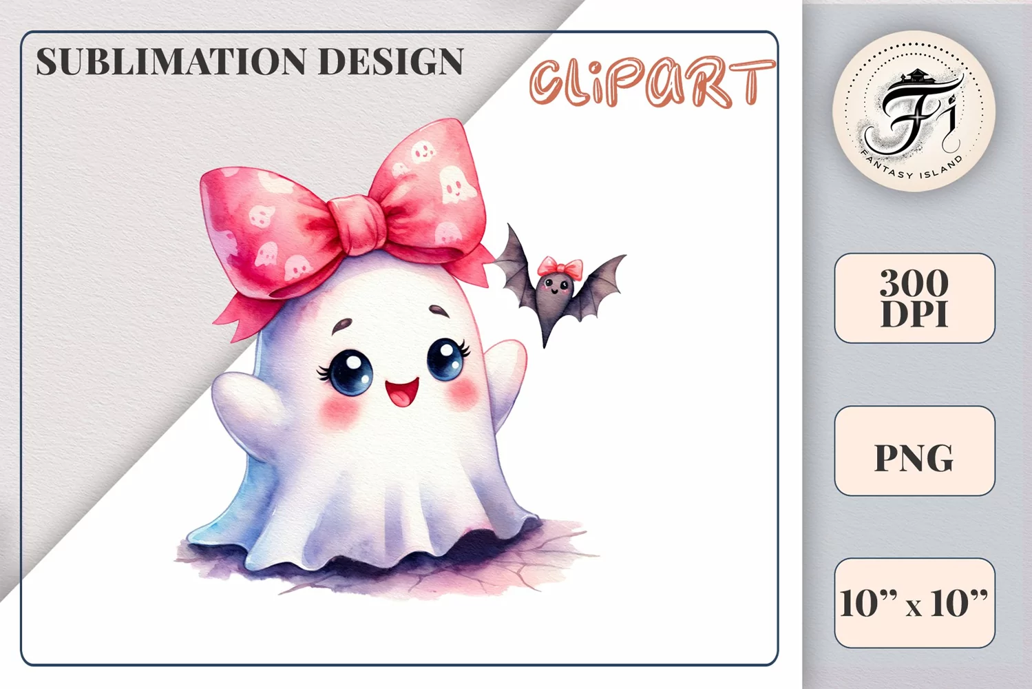 Add a touch of magic to your Halloween with our charming watercolor ghost clipart. Perfect for printing, decorations, cards, and other creative projects. Available for download in PNG format with a transparent background!