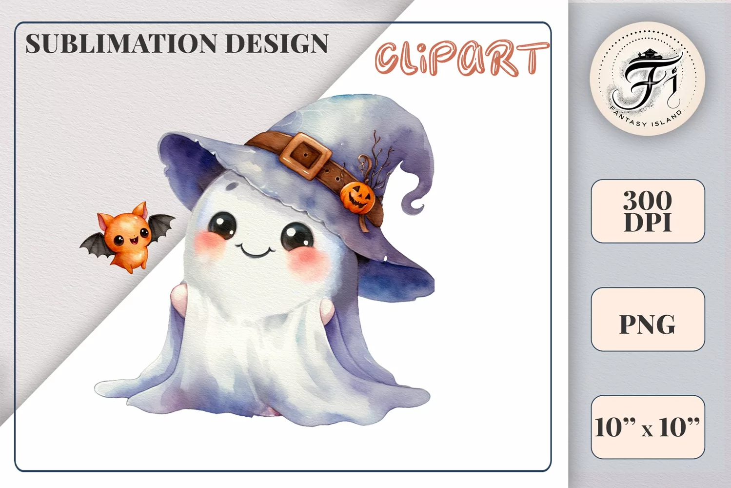 Add a touch of magic to your Halloween with our charming watercolor ghost clipart. Perfect for printing, decorations, cards, and other creative projects. Available for download in PNG format with a transparent background!