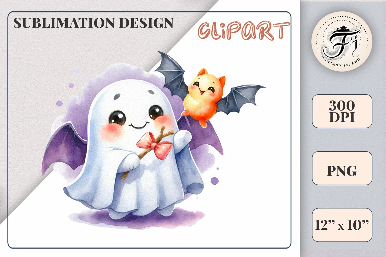 Add a touch of magic to your Halloween with our charming watercolor ghost clipart. Perfect for printing, decorations, cards, and other creative projects. Available for download in PNG format with a transparent background!