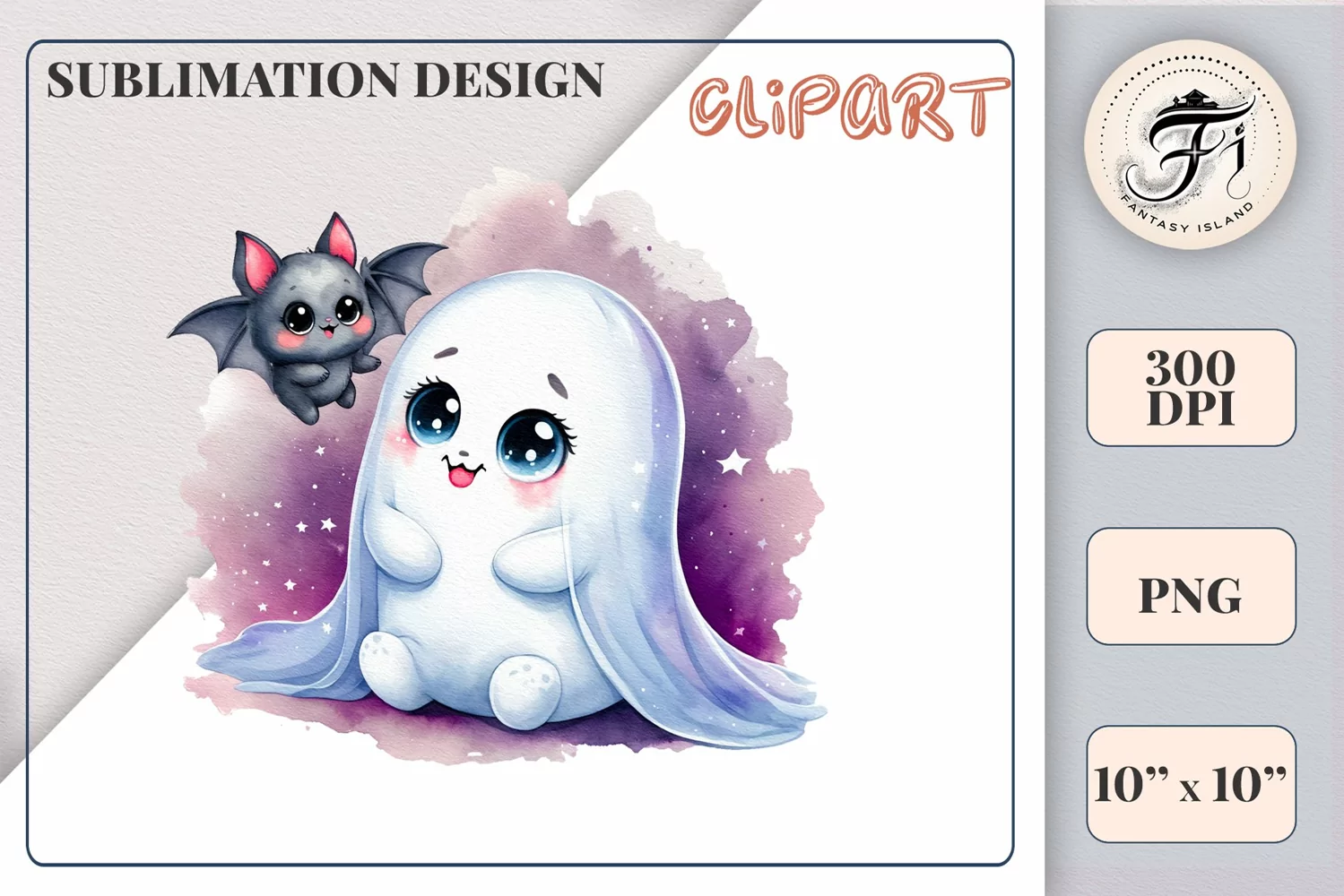 Add a touch of magic to your Halloween with our charming watercolor ghost clipart. Perfect for printing, decorations, cards, and other creative projects. Available for download in PNG format with a transparent background!