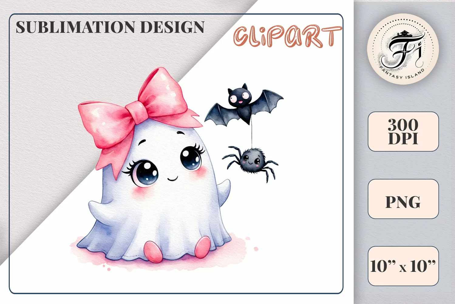 Add a touch of magic to your Halloween with our charming watercolor ghost clipart. Perfect for printing, decorations, cards, and other creative projects. Available for download in PNG format with a transparent background!