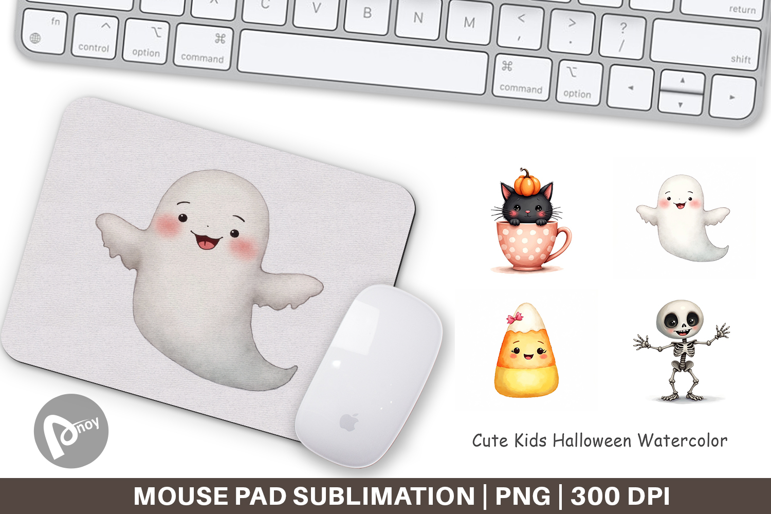 Cute Kids Halloween Mouse Pad product image 1