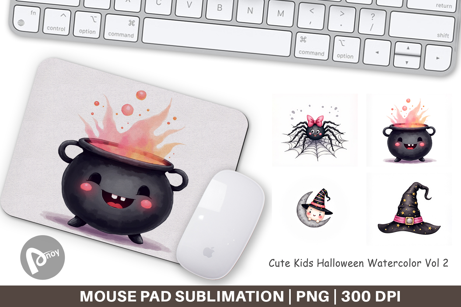 Cute Kids Halloween Mouse Pad product image 1