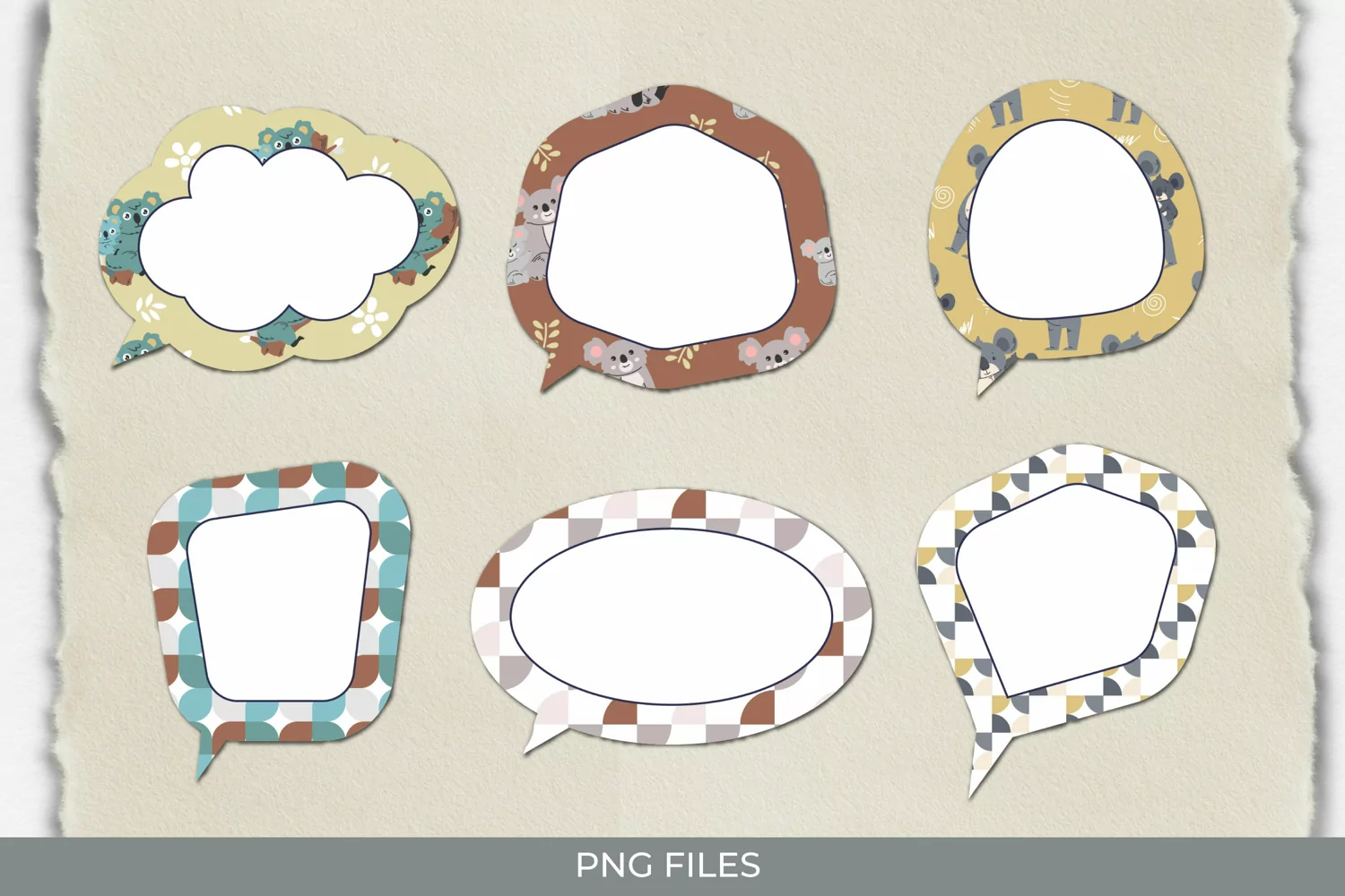 Cute Koala with Vintage Color Seamless Pattern Speech Bubble product image 1