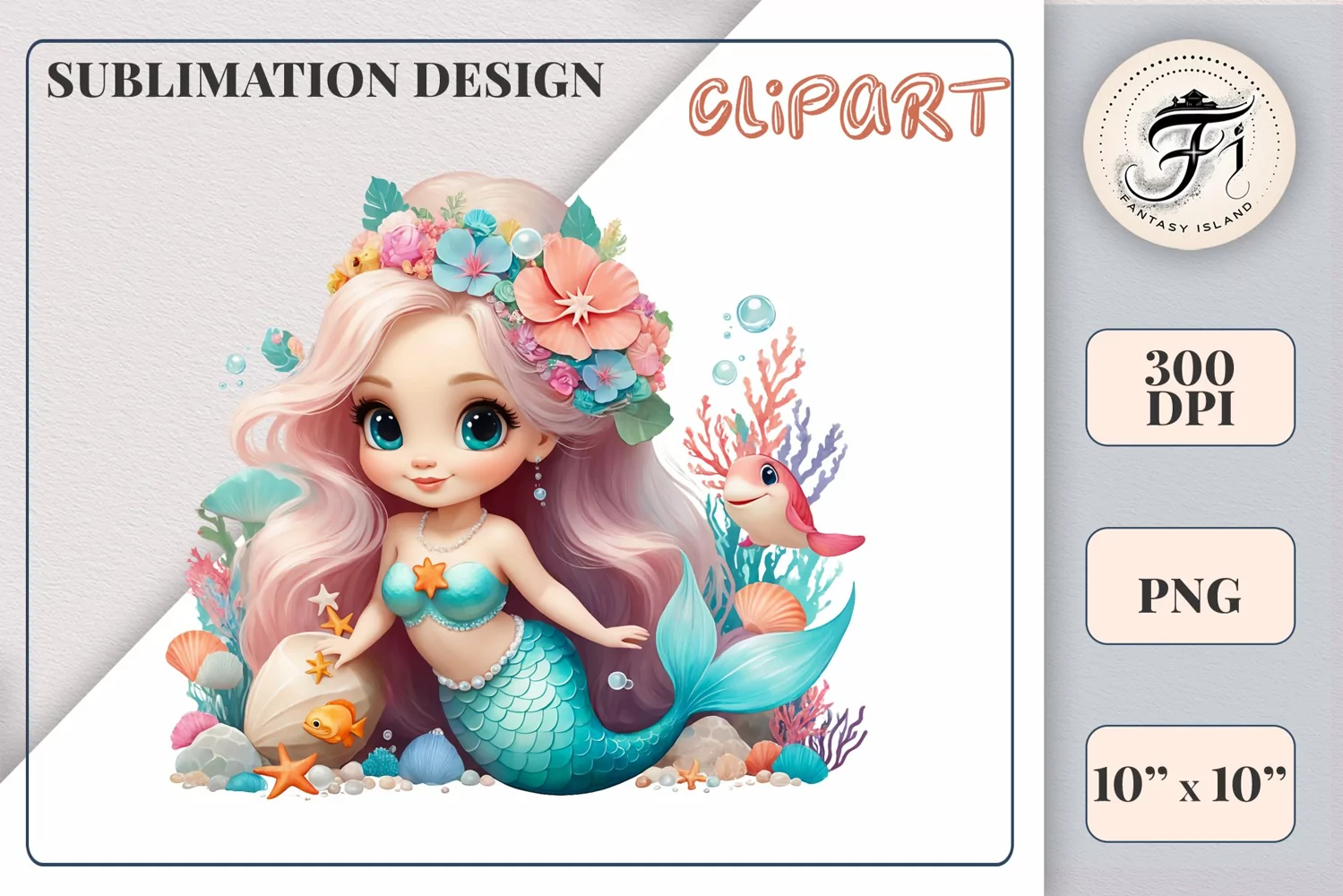 Explore our delightful mermaid watercolor clipart, perfect for invitations, greeting cards, scrapbooking, and seasonal crafts. Ideal for sublimation designs on transparent backgrounds, as well as birthday cards, T-shirt designs, children's prints and deco
