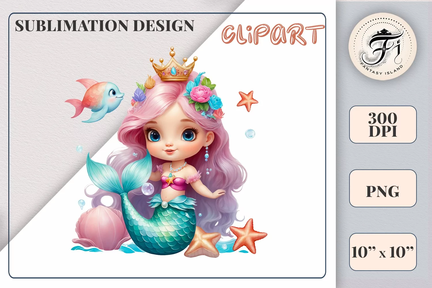 Explore our delightful mermaid watercolor clipart, perfect for invitations, greeting cards, scrapbooking, and seasonal crafts. Ideal for sublimation designs on transparent backgrounds, as well as birthday cards, T-shirt designs, children's prints and deco