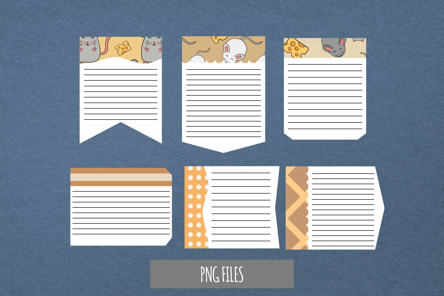 Cute Mouse with Vintage Seamless Shaped Journaling Page product image 1