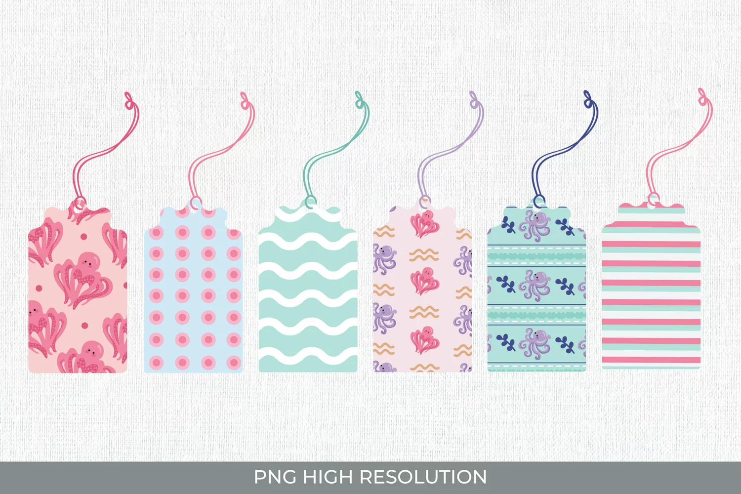 Cute Octopus Patterned Shaped Tag product image 1
