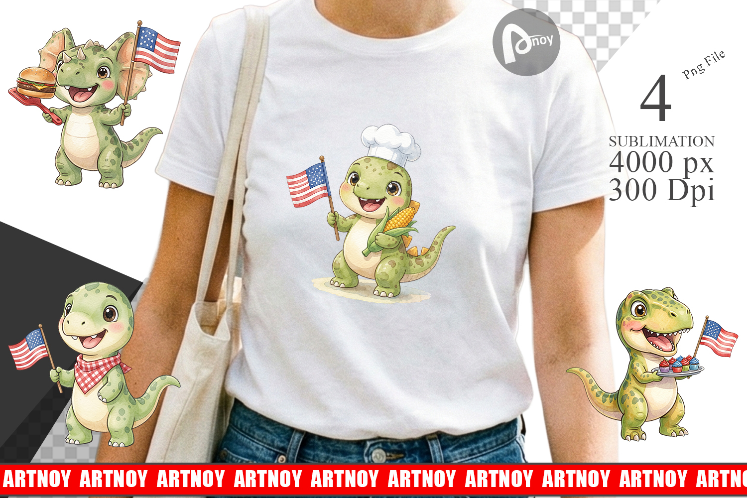Picnic BBQ Dino Sublimation product image 1