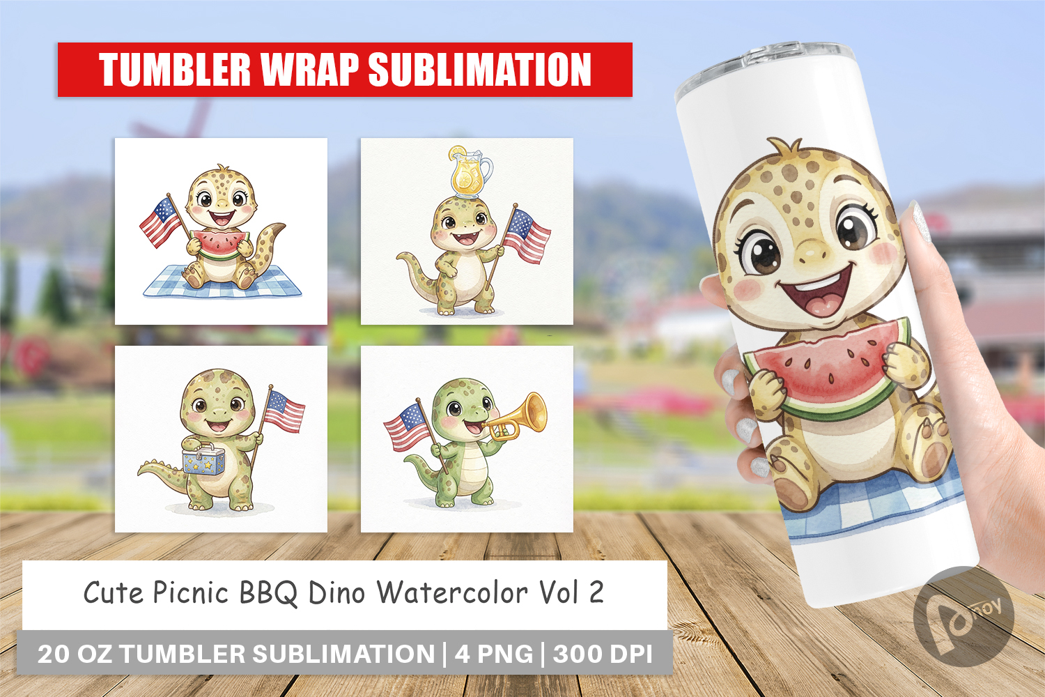 Picnic BBQ Dino Tumbler product image 1