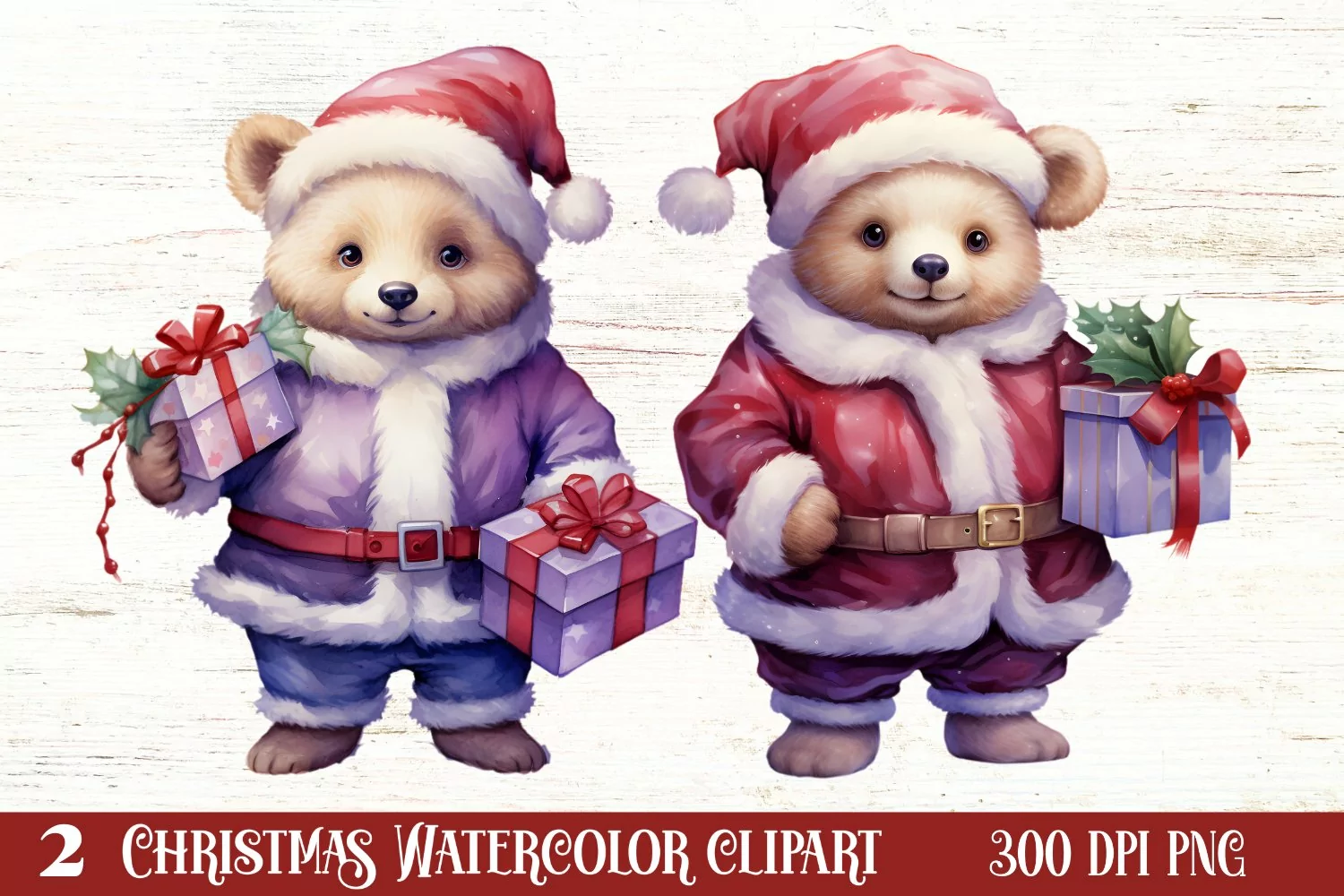 Cute Teddy Chritsmas Sublimation Clipart, Chritsmas PNG product image 1