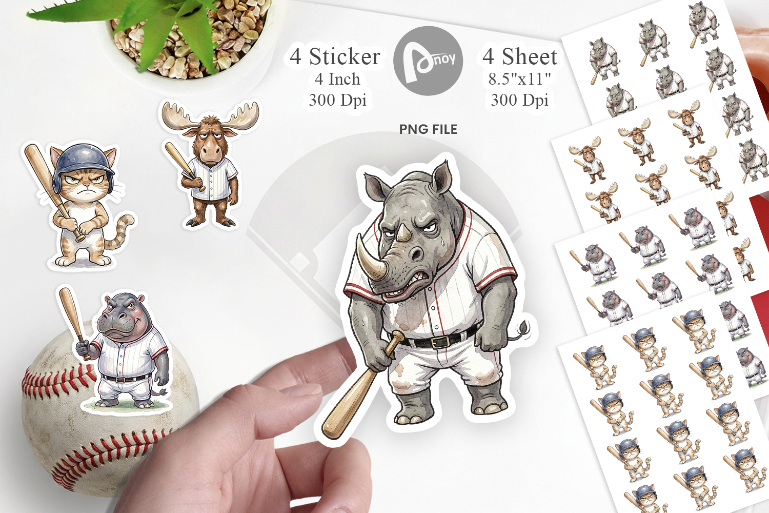 Cynical Animal Slugger Sticker product image 1