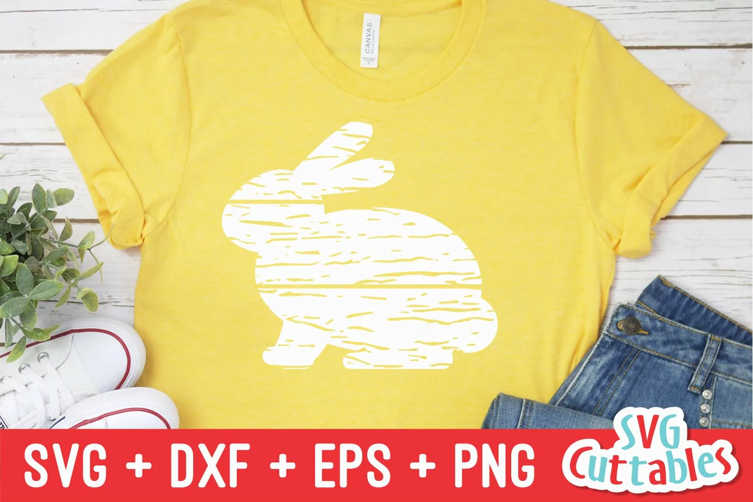 Easter SVG | Distressed Easter Bunny | Shirt Design product image 1