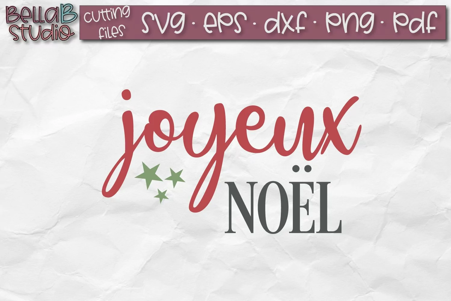 Joyeux Noel SVG, Christmas Sign SVG product image 1