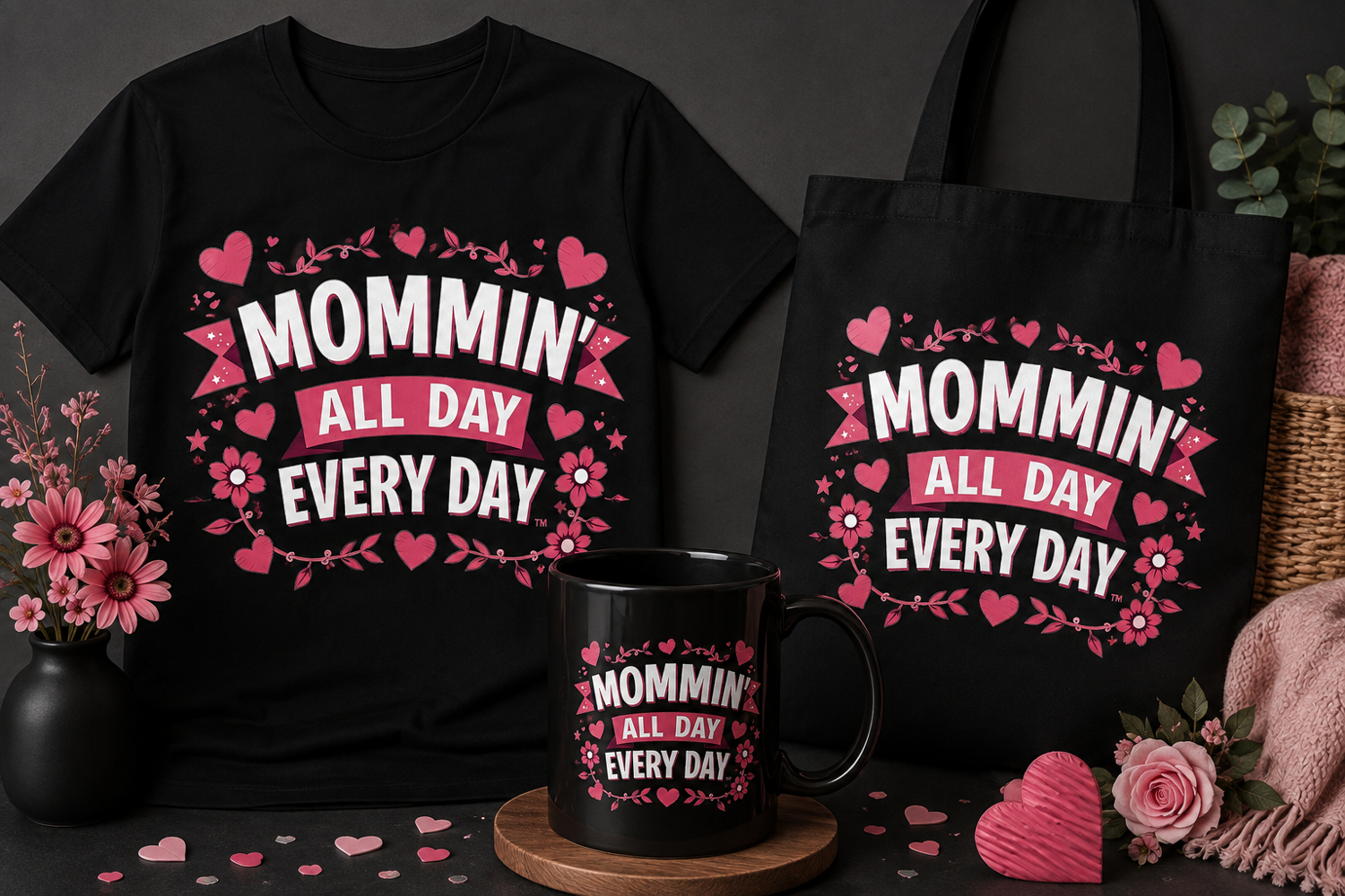 Mommin’ All Day Every Day PNG | Funny Mom Mother’s Day product image 1