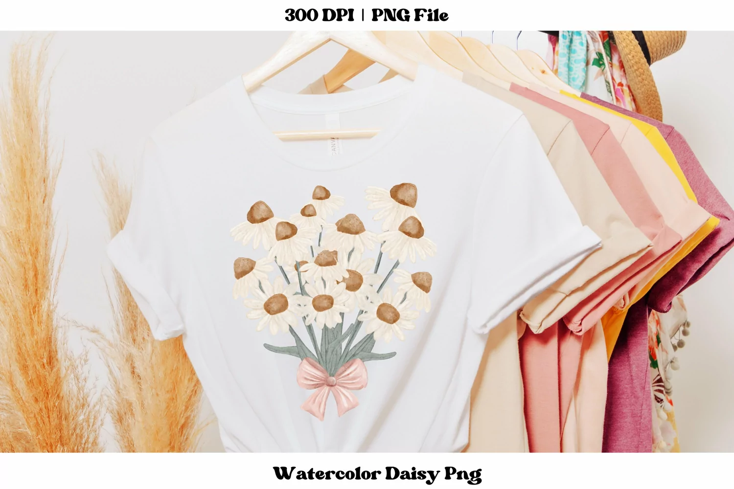 Daisy Bouquet Png Daisy Sublimation  Watercolor Daisy Png