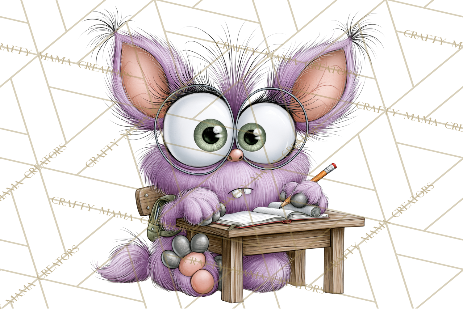 Little Monster Academy Clip Art PNG product image 1