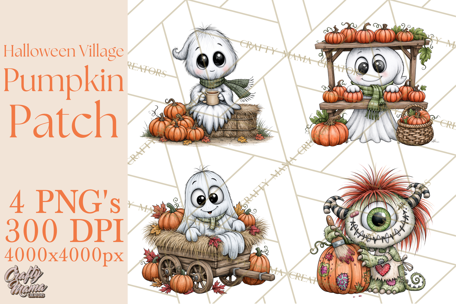 Halloween Village Pumpkin Patch PNG Clipart product image 1