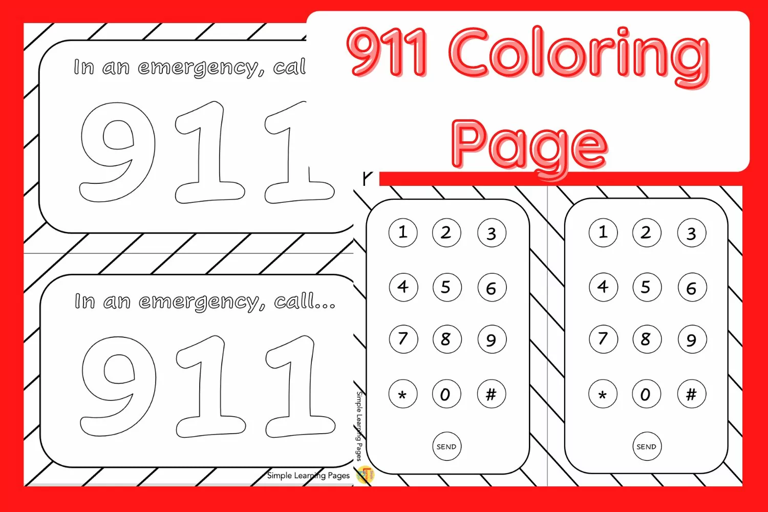 9-1-1 Coloring Page product image 1