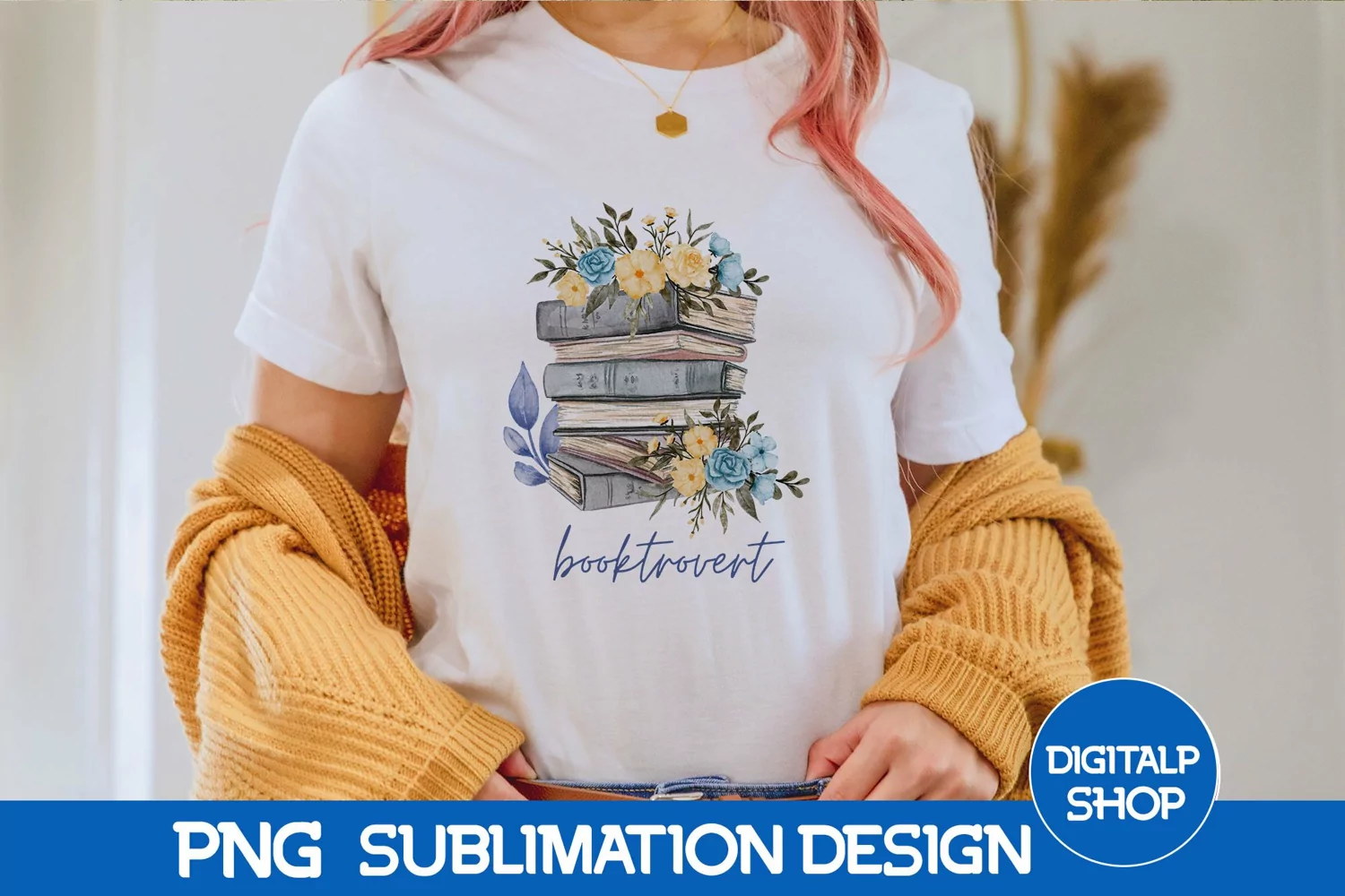Booktrovert Png, Love Reading, Book Sublimation, Book Lover product image 1