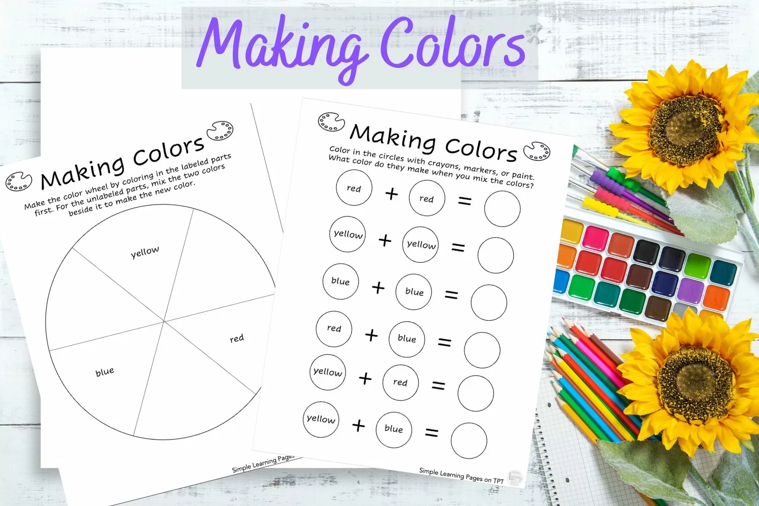 Making Colors Worksheets product image 1
