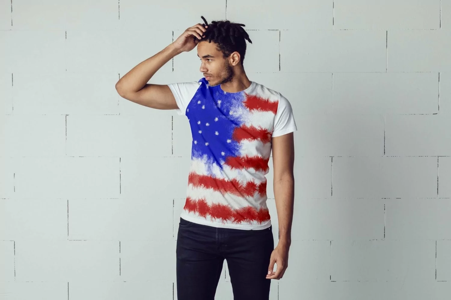 Patriotic Painted Watercolor Backgrounds For Sublimation USA product image 1
