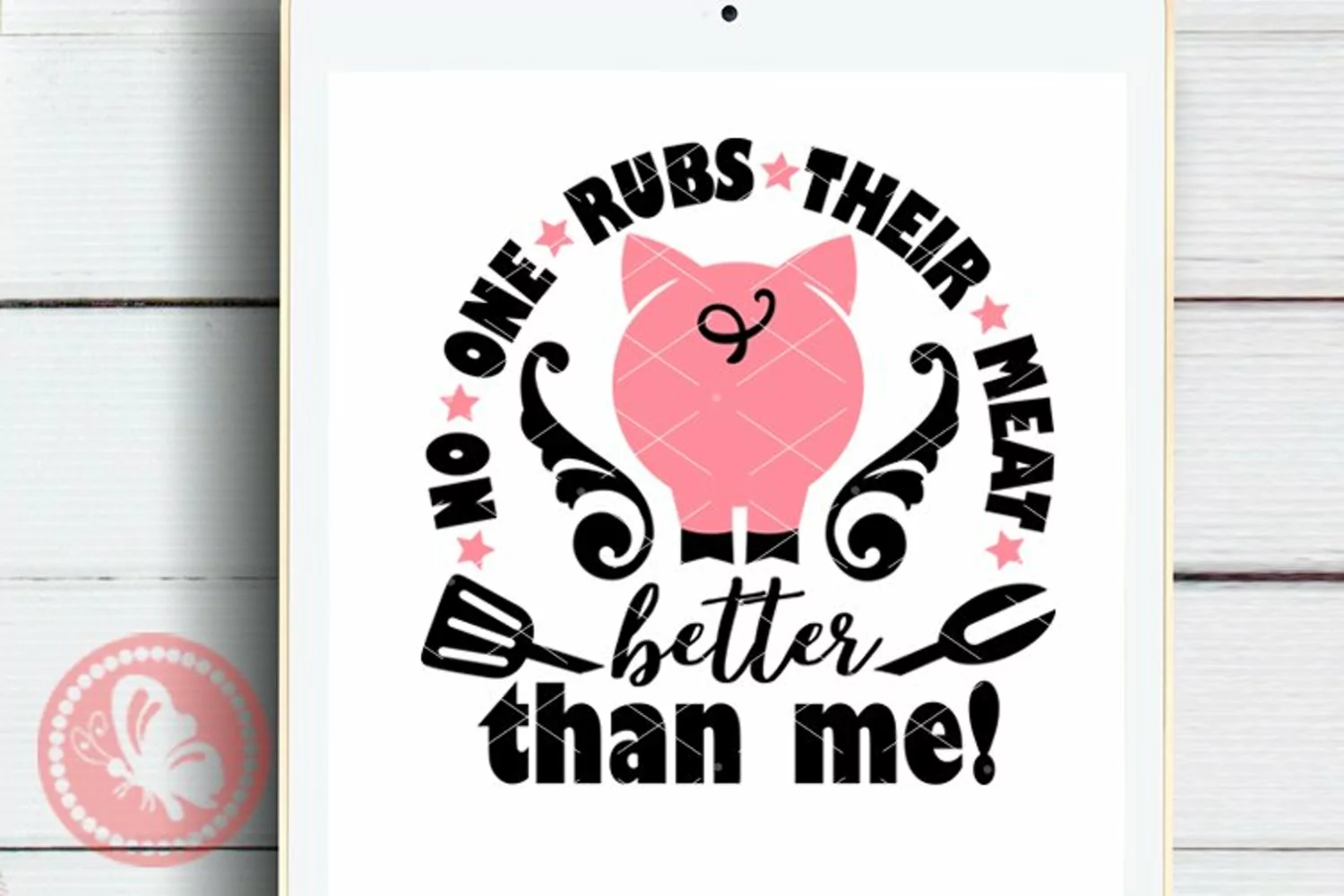 No one rubs their meat better than me svg BBQ Grilling Pig product image 1