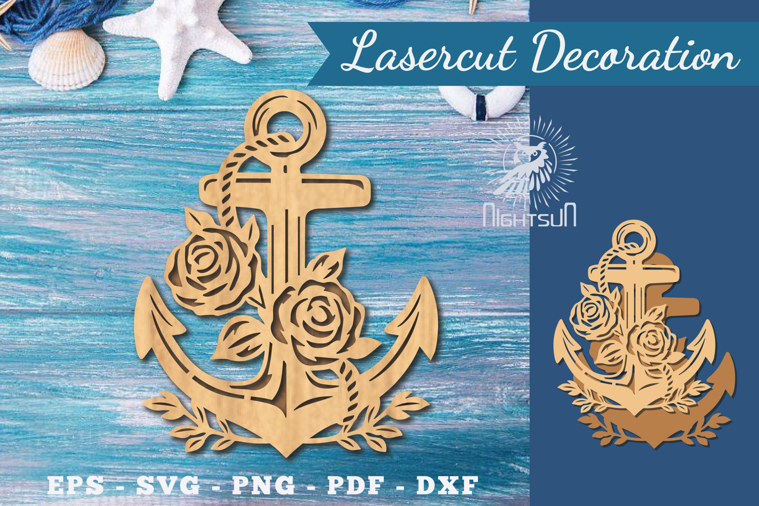 Decorative Anchor Lasercut Decoration product image 1