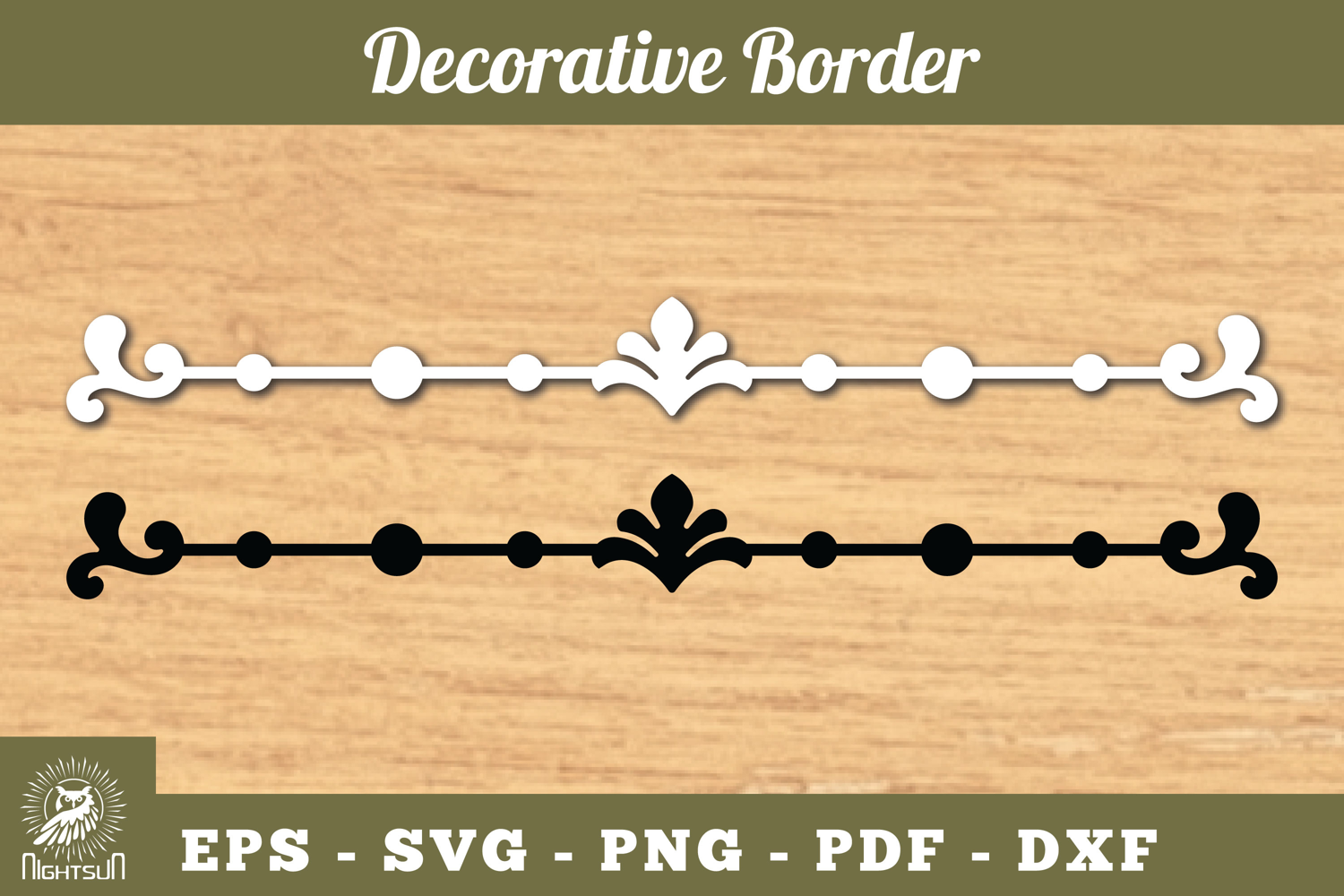 Decorative Border Lasercut Decoration SVG product image 1