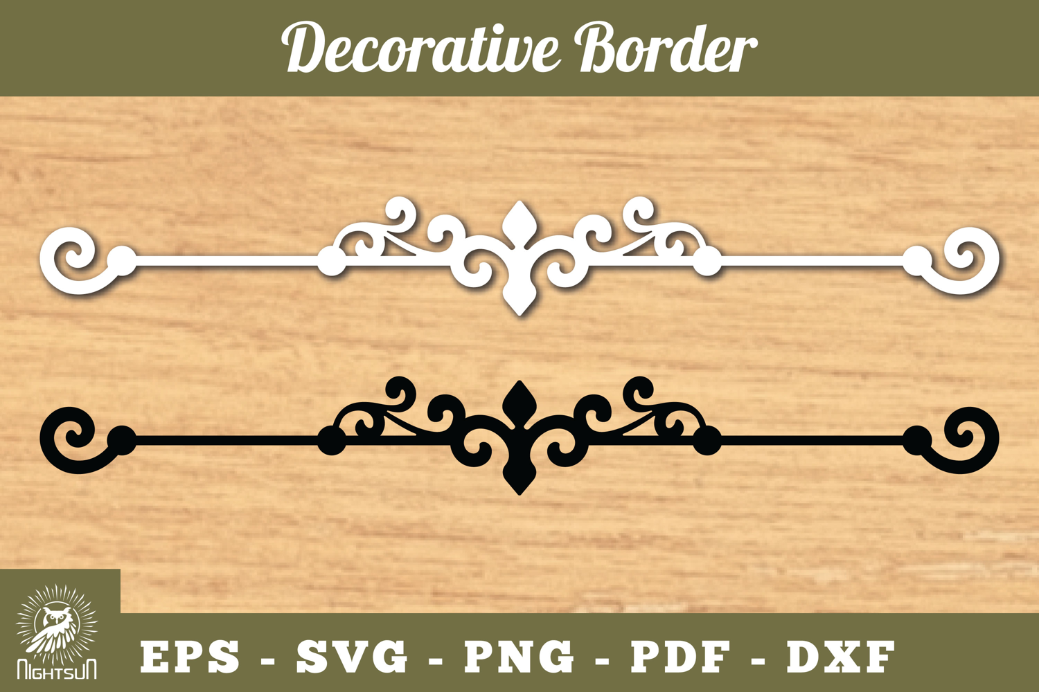 Decorative Border Lasercut Decoration SVG product image 1