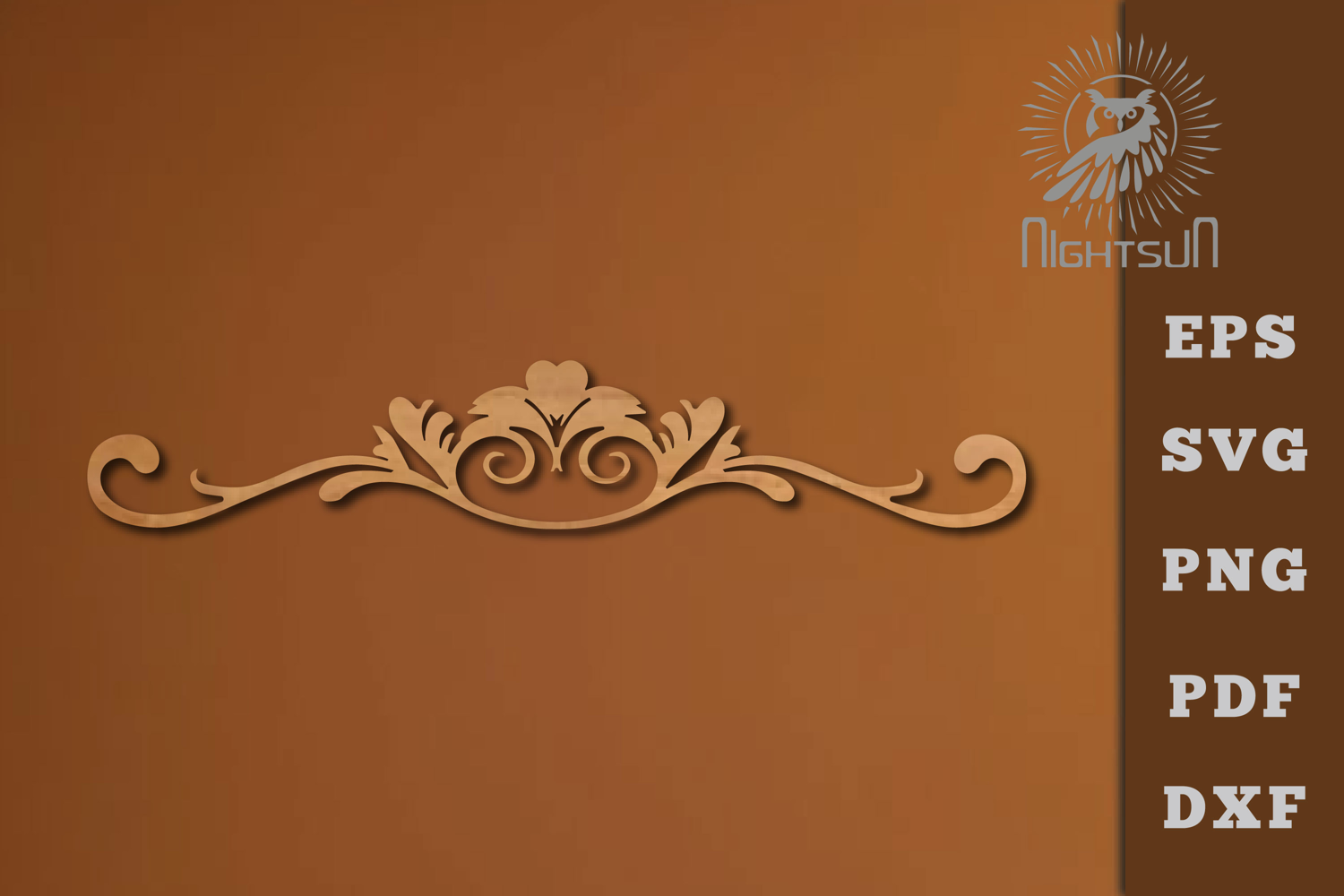 Decorative Floral Border Lasercut SVG product image 1