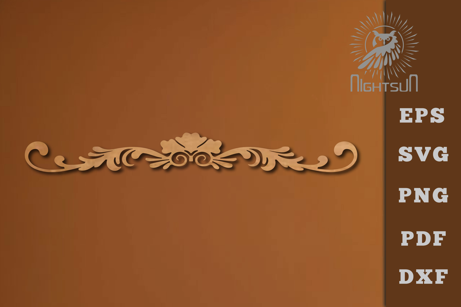 Decorative Floral Border Lasercut SVG product image 1