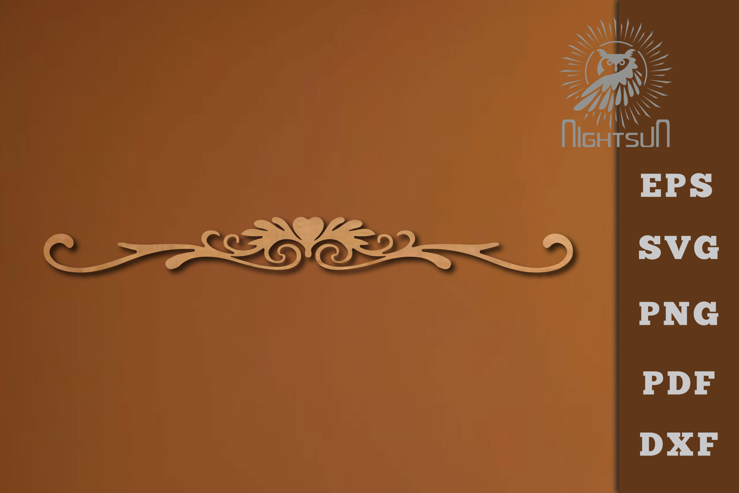 Decorative Floral Border Lasercut SVG product image 1