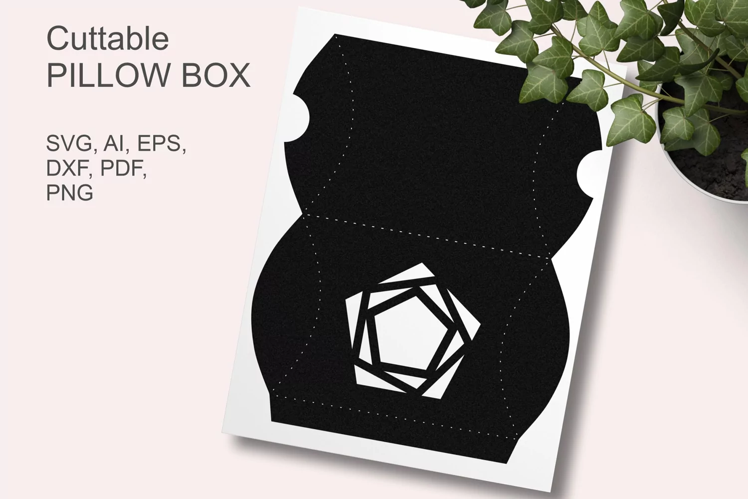 Decorative Pentagonal Window Pillow Box SVG Paper Cut SVG
