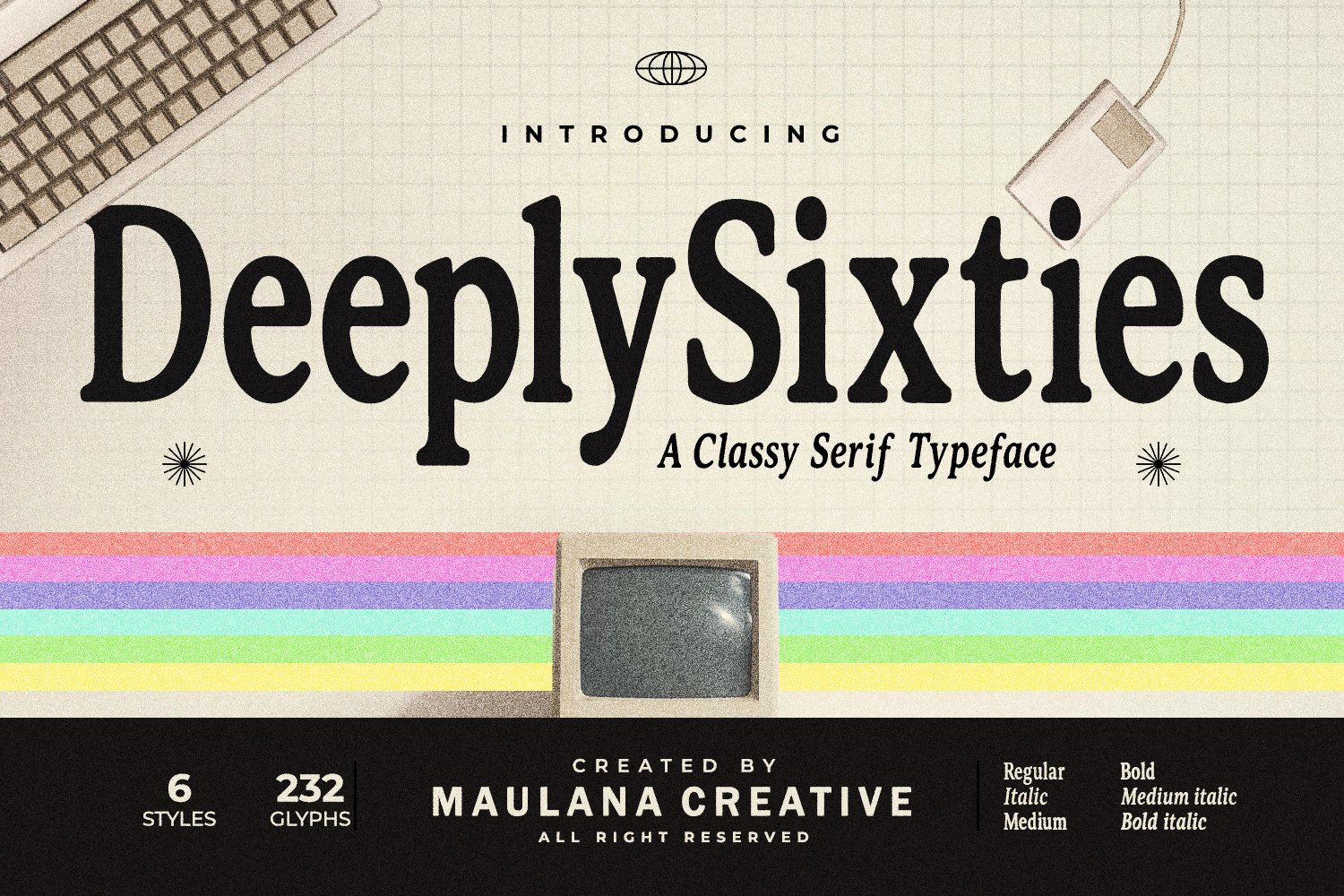DeeplySixties Classy Retro Serif Typeface Family product image 1