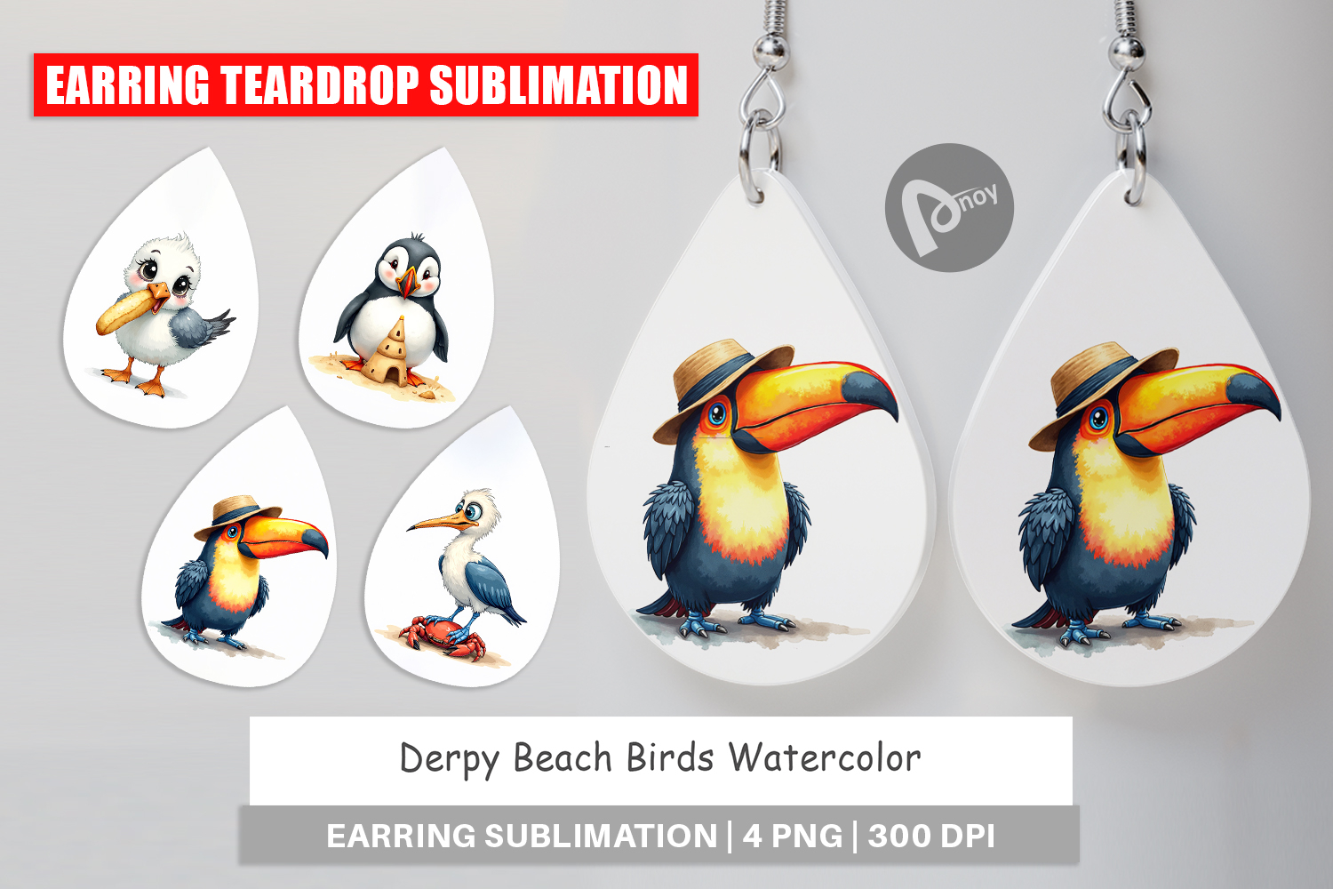 Derpy Beach Birds Earring product image 1