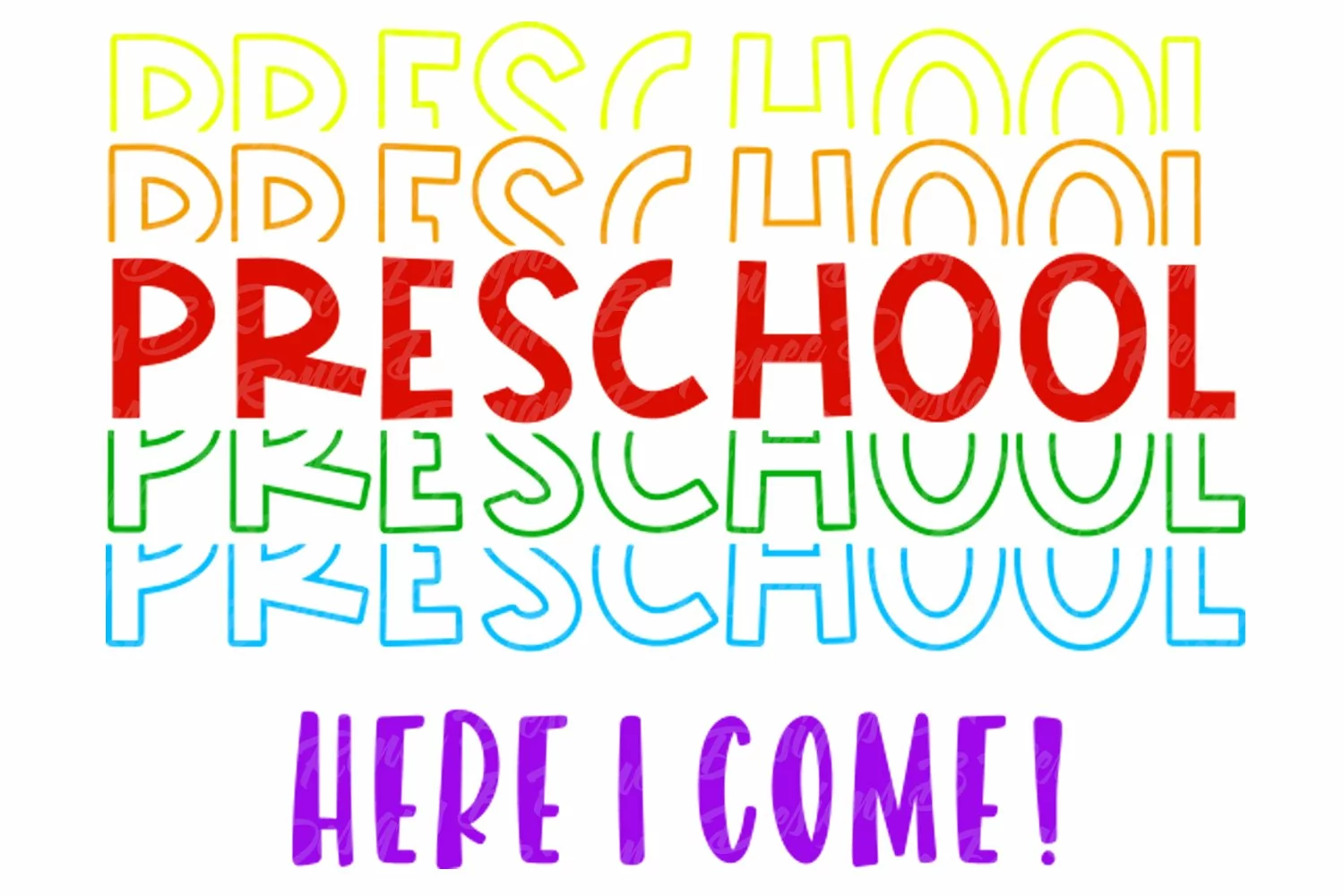 Preschool Here I Come SVG | Back to School Shirt SVG product image 1