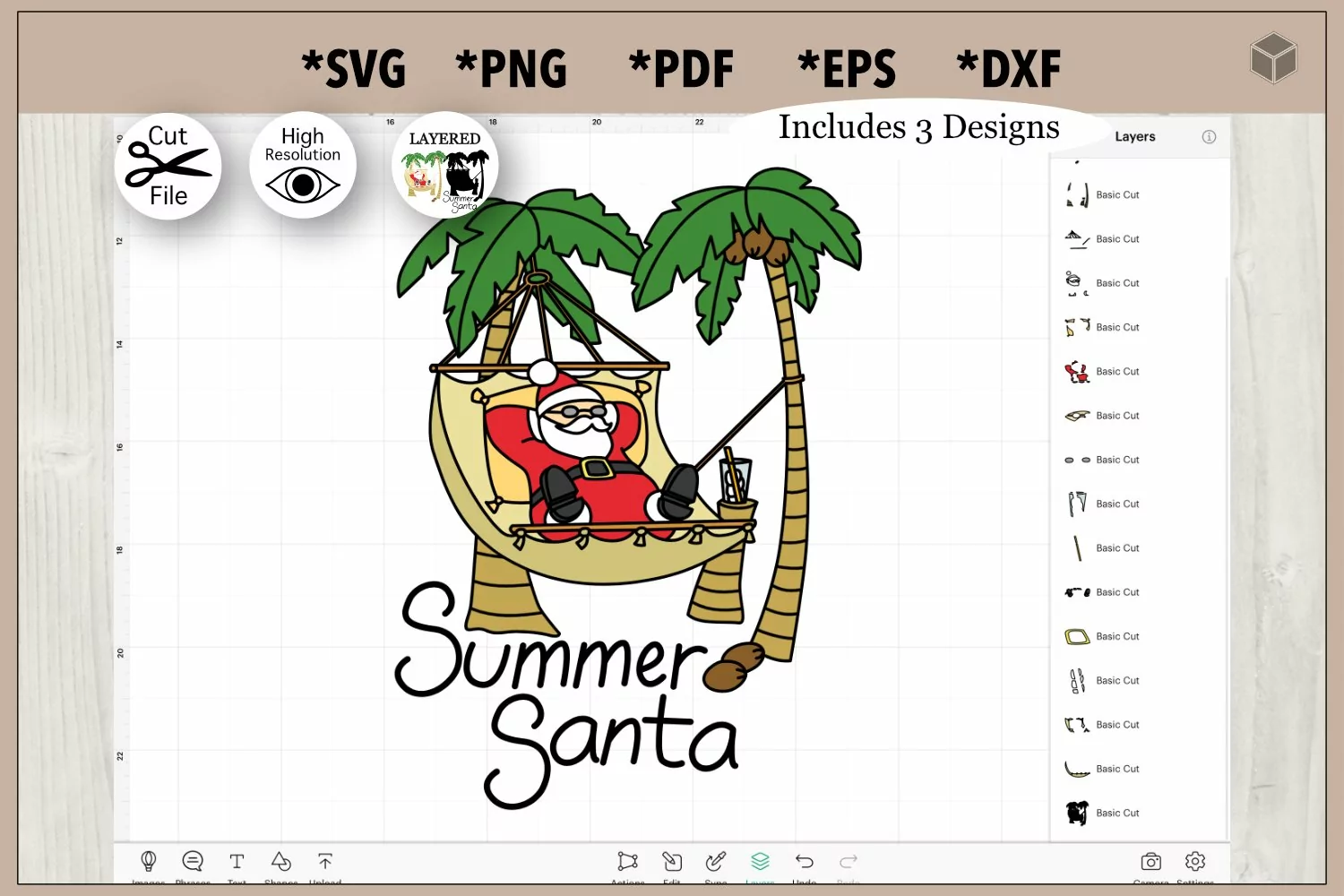 Summer Santa on a Hammock product image 1