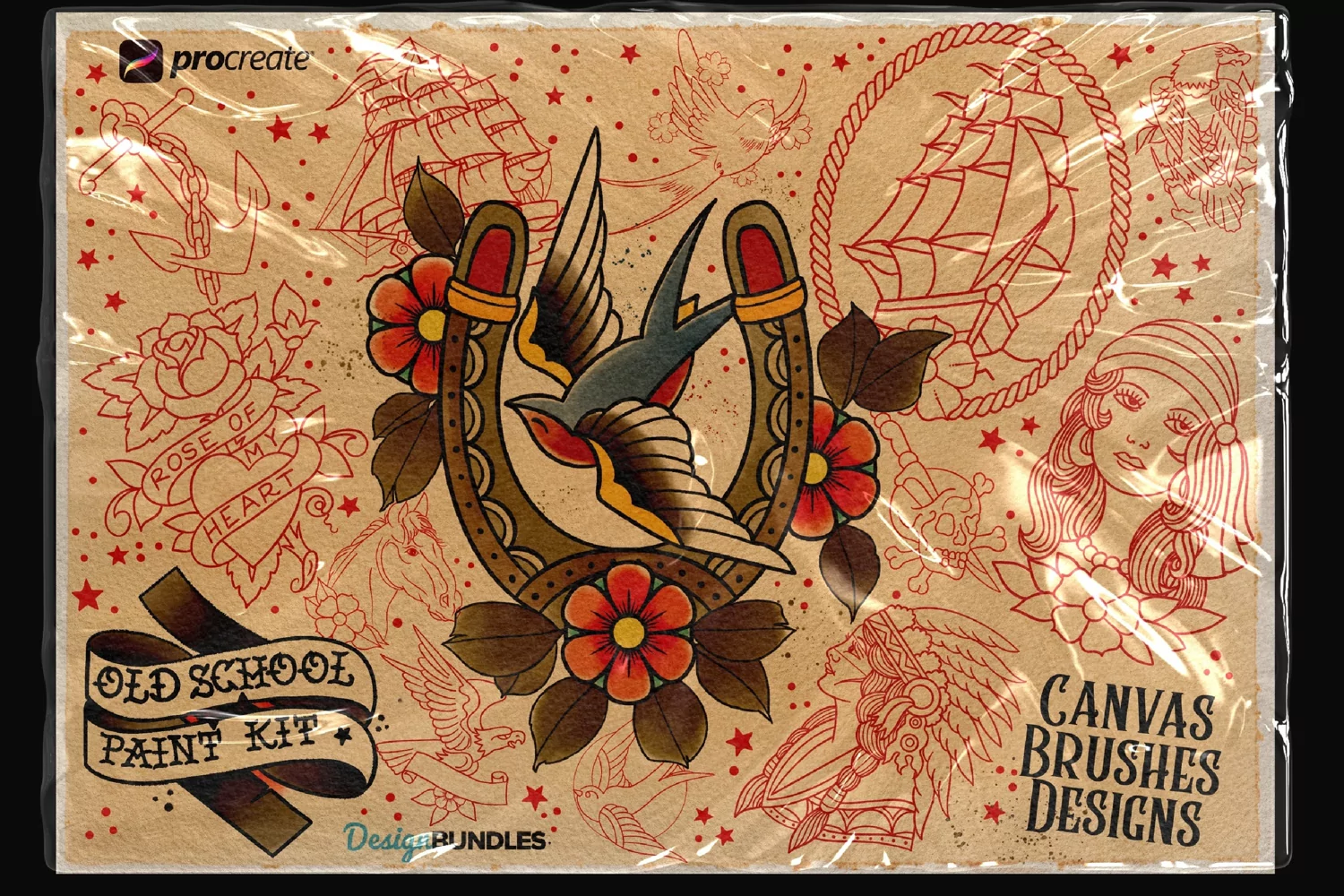 Procreat tattoo art / old school bundle product image 1