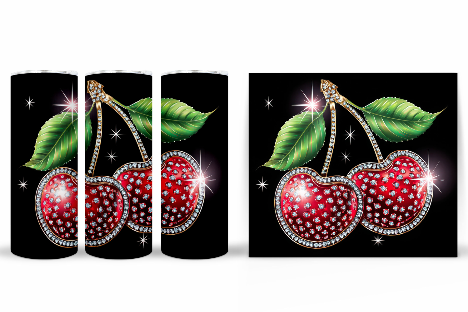 Cherry Tumbler Design. Cherries Tumbler Sublimation product image 1