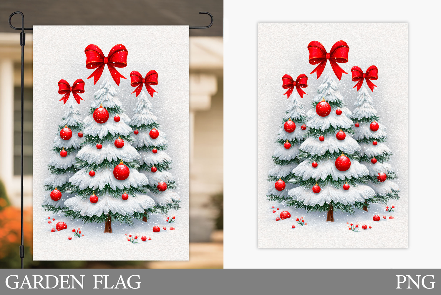 Christmas Tree Garden Flag. Christmas Garden Flag Design product image 1