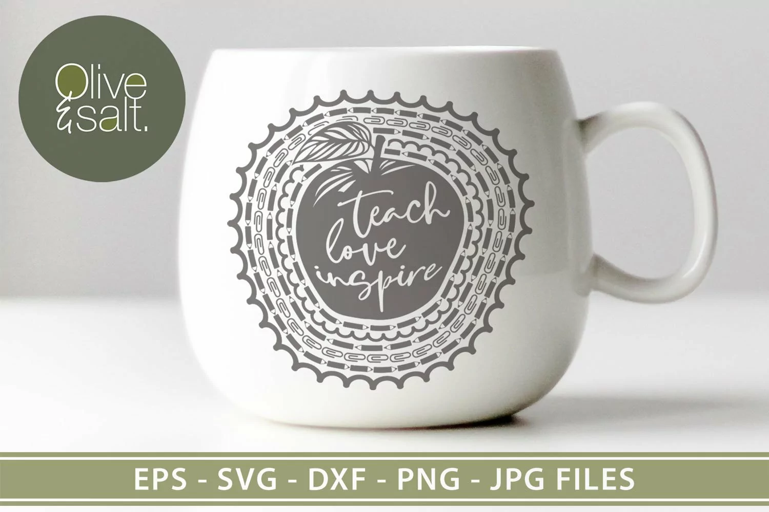 Teach Love Inspire svg, teaching svg, teacher shirt svg product image 1