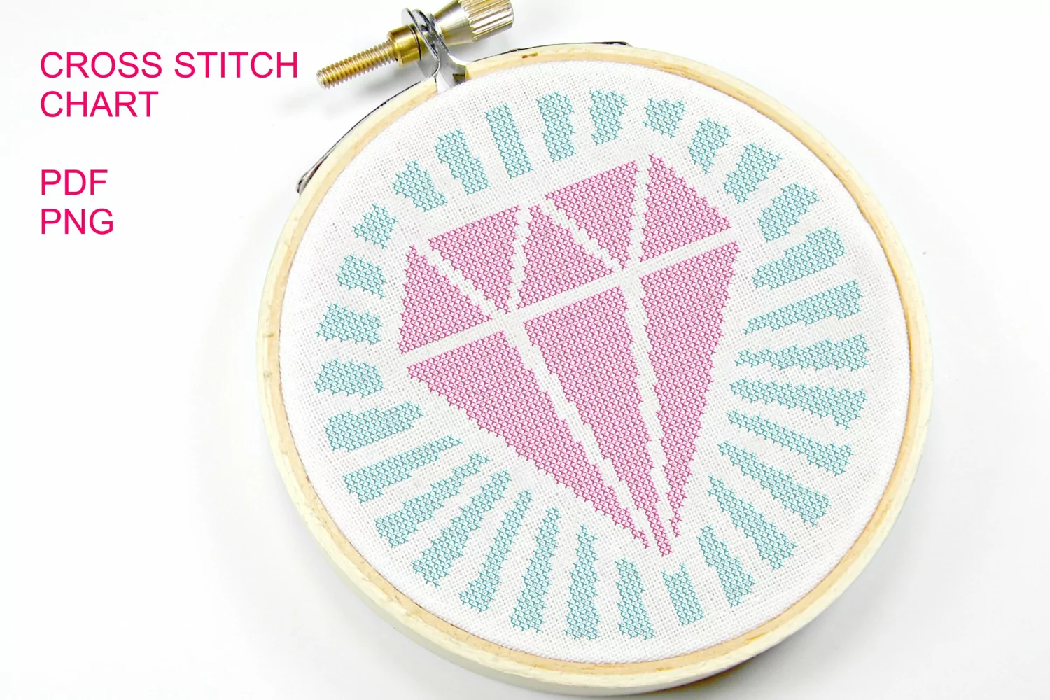 Diamond in Sunburst Cross Stitch Color Chart