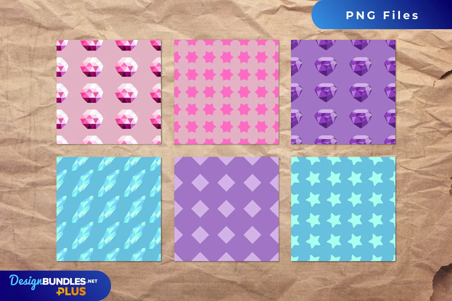 Diamond with Vintage Color Seamless Pattern Paper Packs product image 1