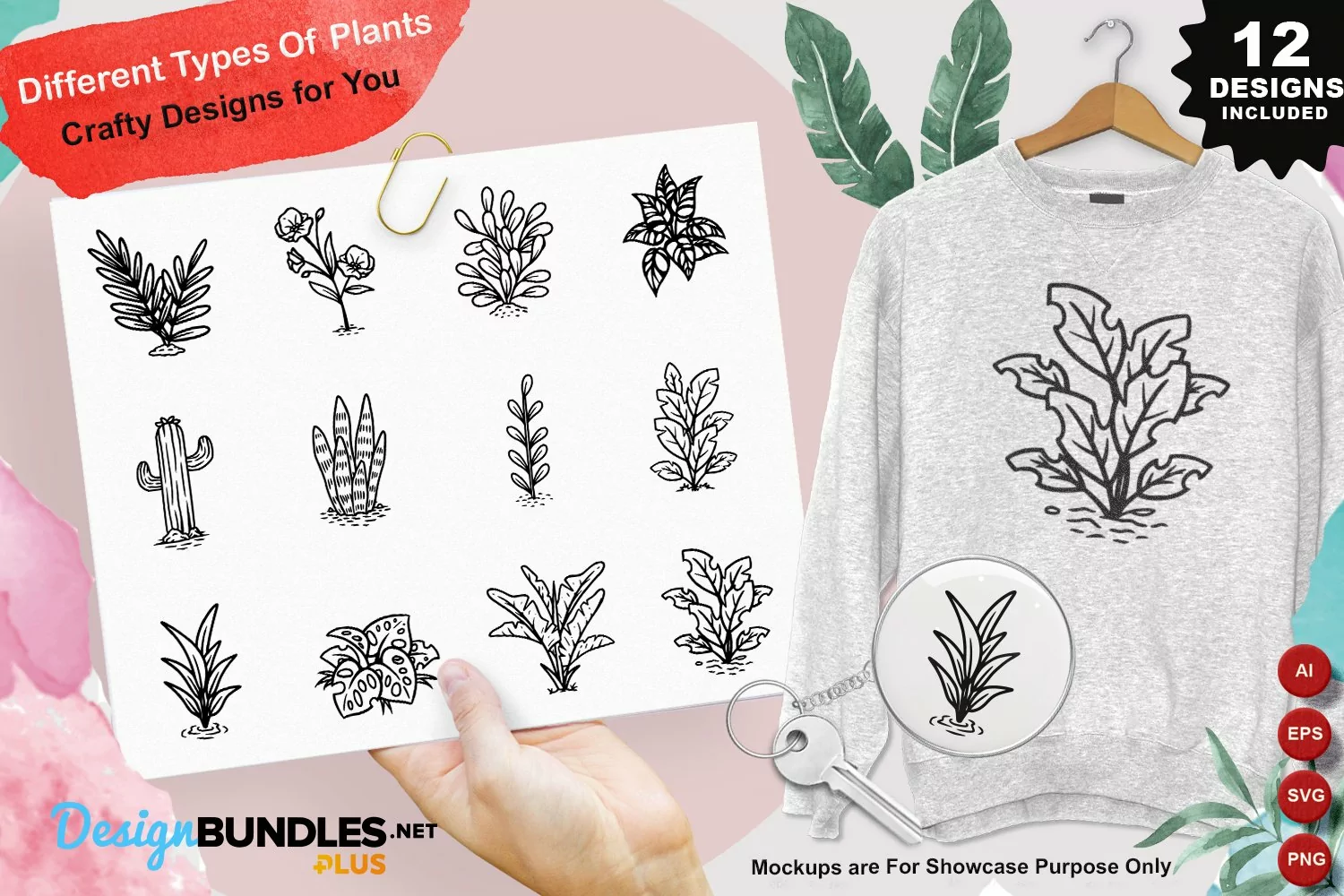 Different Types Of Plants Clipart Set product image 1