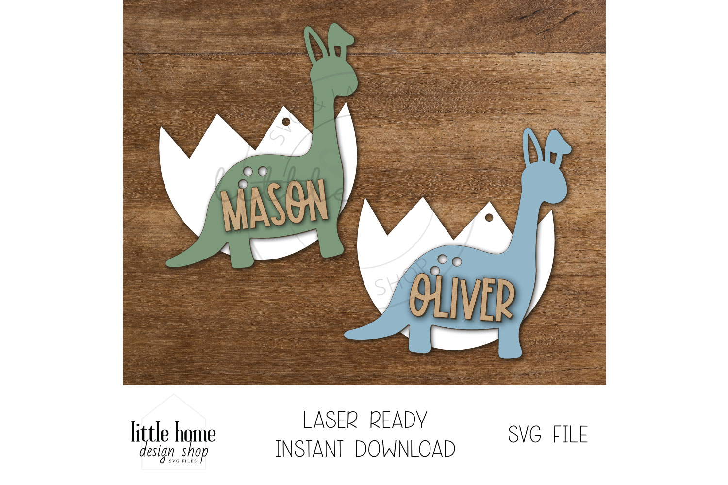 Dinosaur Easter Basket Name Tag, Easter Egg Basket Tag product image 1