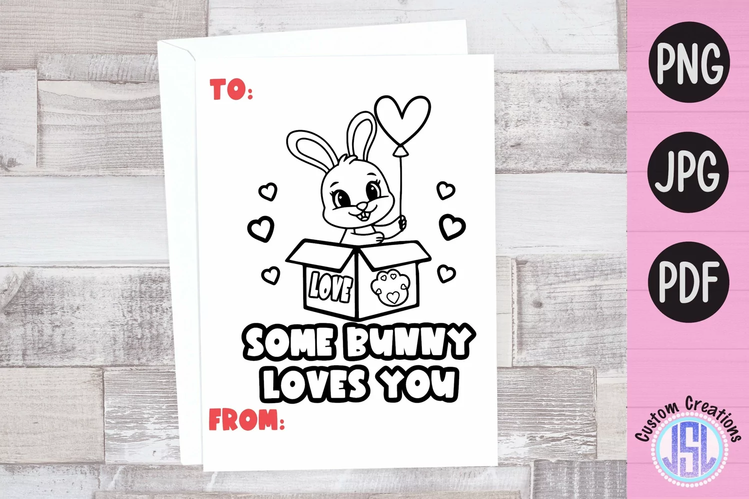 Printable Animal Coloring Valentine Cards Bundle