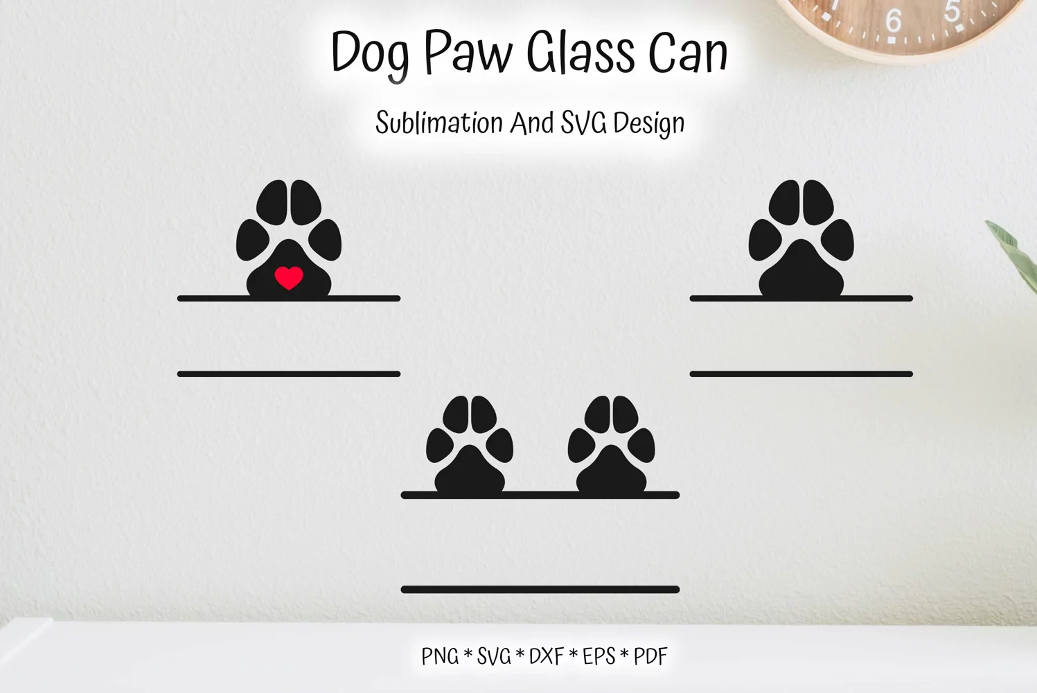 dog lover glass can sublimation and cutting design