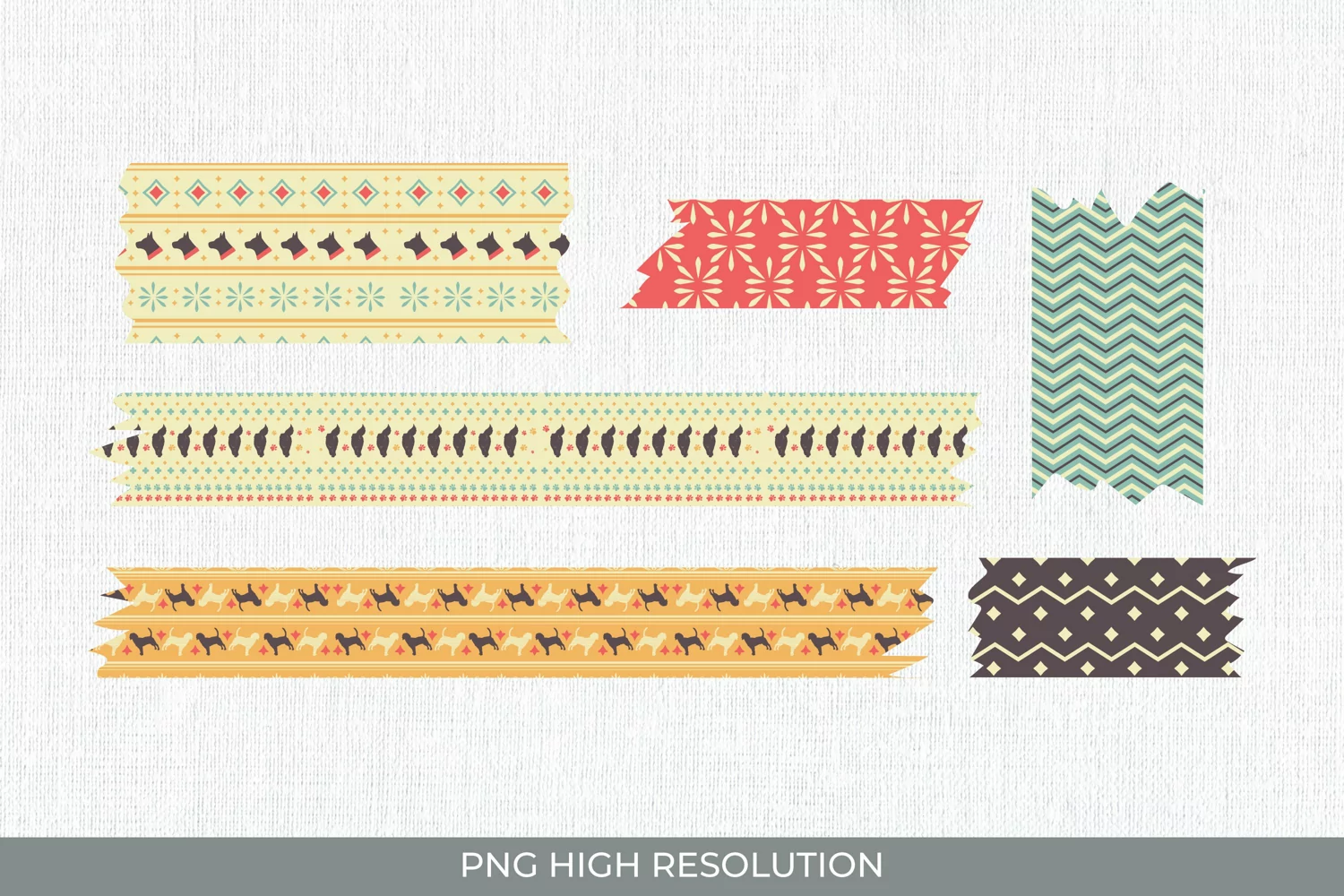 Dog Vintage Patterned Tape product image 1
